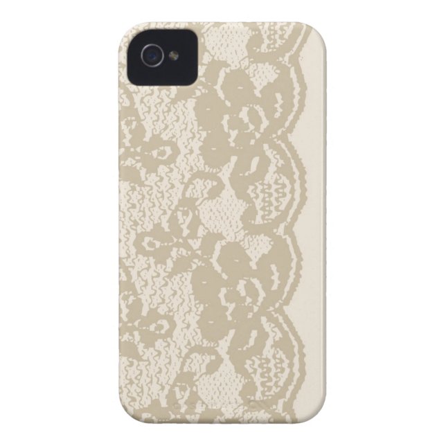 Coques Case-Mate iPhone Dentelle beige (Dos)
