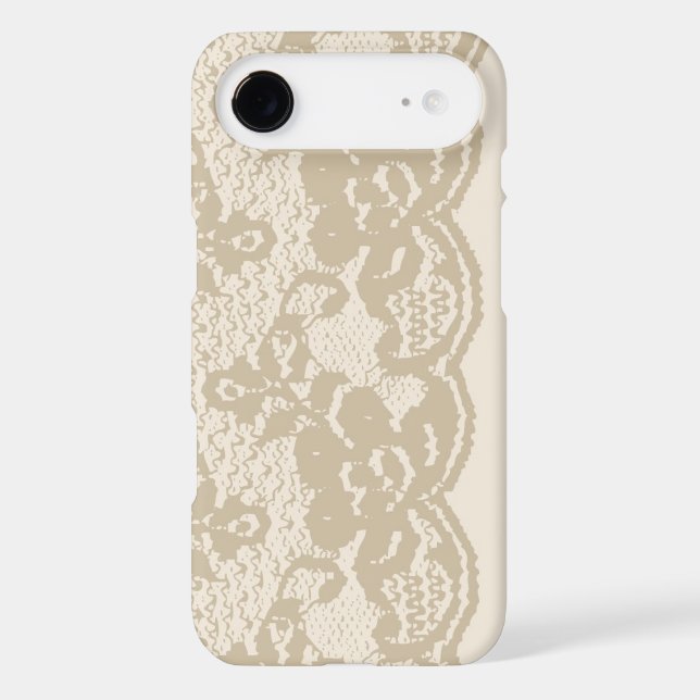 Coques Case-Mate iPhone Dentelle beige (Verso)