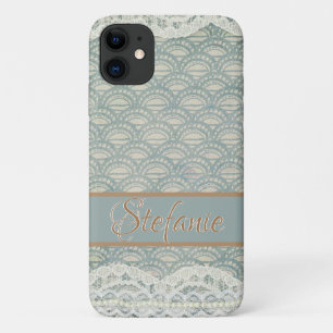 Case-Mate iPhone Case Dentelle bleu ardoise II