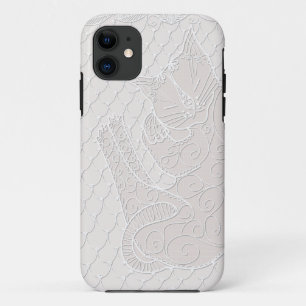 Case-Mate iPhone Case Dentelle de chat couché Doily (avoine) sur le boît