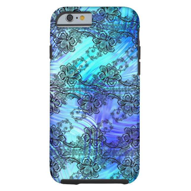 Coques Case-Mate iPhone Dentelle noire au-dessus doucement de verre modelé (Dos)