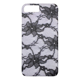 Coque iPhone 8 Plus/7 Plus Dentelle noire et blanche