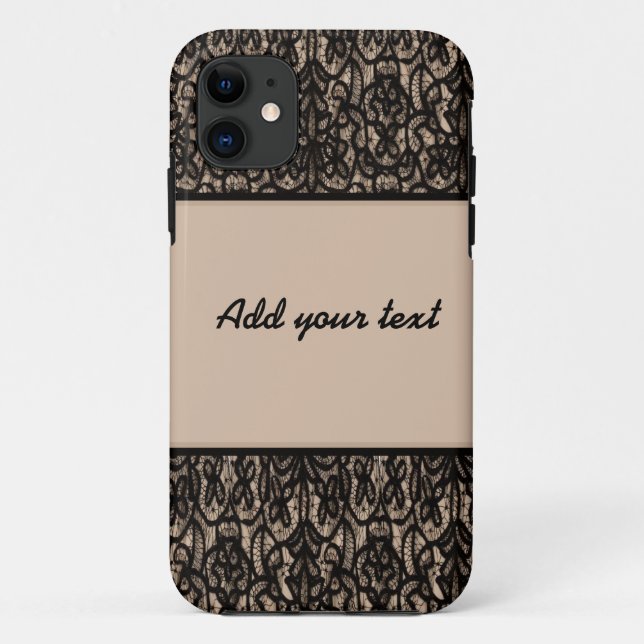 Coques Case-Mate iPhone Dentelle noire v4 (Dos)