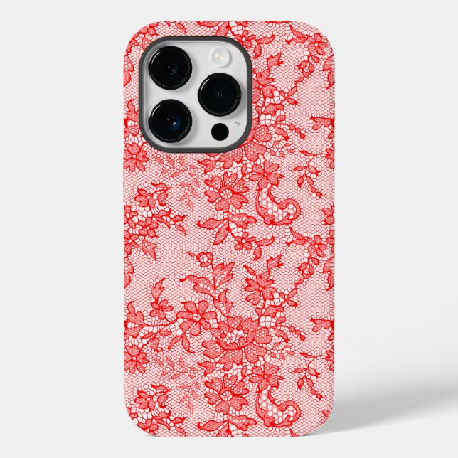 Coques Case-Mate iPhone Dentelle rouge (Verso)