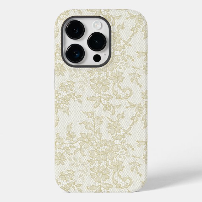 Coques Case-Mate iPhone Dentelle Vanille (Verso)
