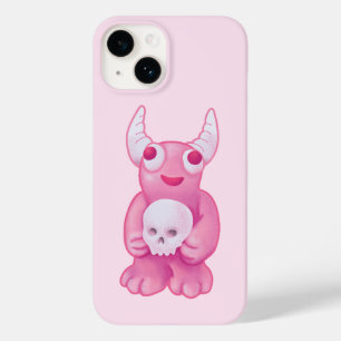 Coque Pour iPhone 14 Déplaisante mignonne démon crâne rose Pastel Goth 