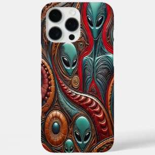 Coques iPhone 16 Pro Max Des Aliens Mystérieux Enmêlés D'Éléments Cosmiques