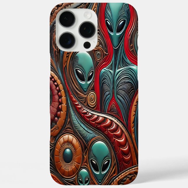 Coques Case-Mate iPhone Des Aliens Mystérieux Enmêlés D'Éléments Cosmiques (Verso)