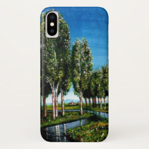COQUES POUR iPhone DES ARBRES À OISEAUX DANS LE PAYSAGE TOSCANE