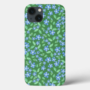 Etui iPhone Case-Mate Des bords bleus brillants sur des bords floraux ve