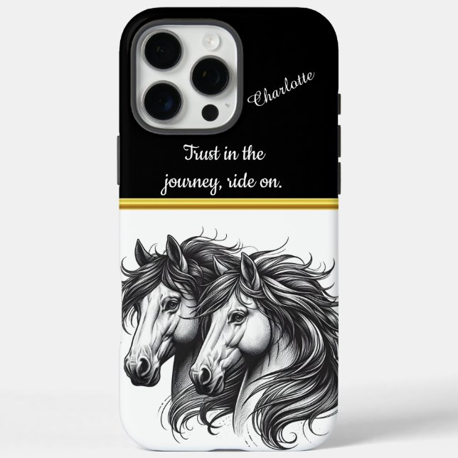 Coques Case-Mate iPhone Des chevaux majestueux enchevêtrés dans une étrein (Verso)