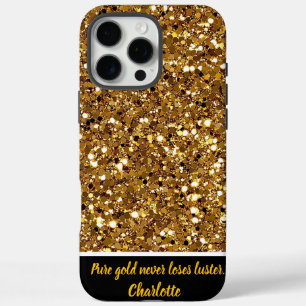 Coques iPhone 16 Pro Max Des confettis d'or chatoyants en fête