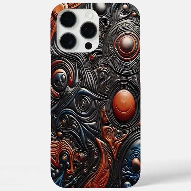 Coques Case-Mate iPhone Des dessins mystérieux d'Aliens d'un royaume loint (Verso)
