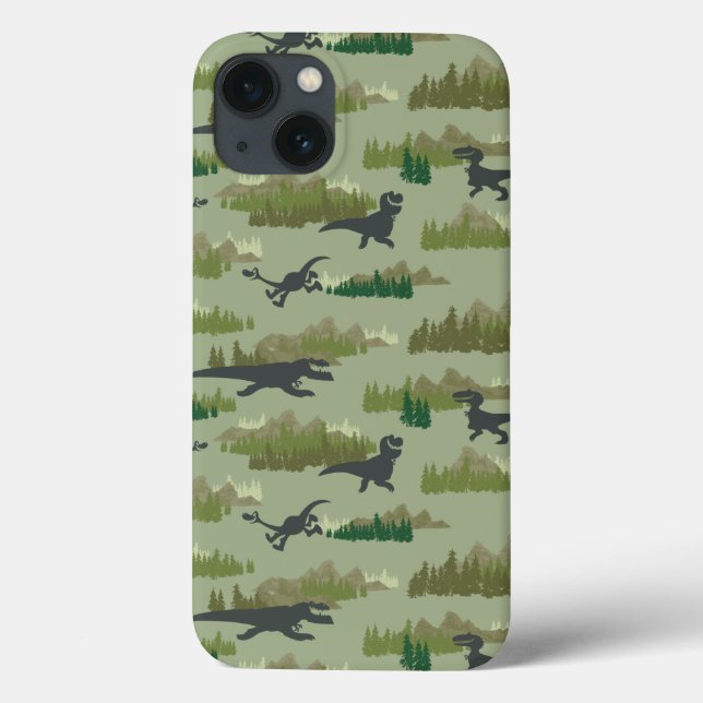 Coques Case-Mate iPhone Des dinosaures font tourner un Motif Camo (Verso)