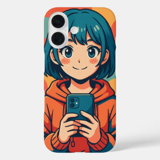 Coque Pour iPhone 16 des filles animées.