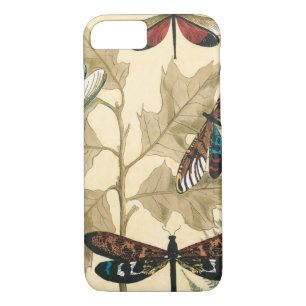 Coque iPhone 7 Des libellules colorées flottent au-dessus des Feu