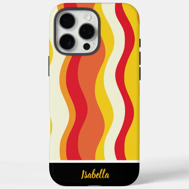 Coques Case-Mate iPhone Des motifs chauds et ondulés créent une harmonie (Verso)