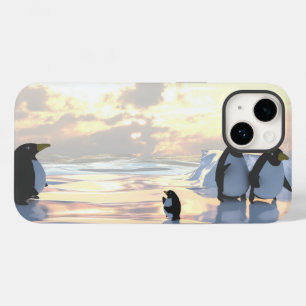 Coque Pour iPhone 14 des pingouins qui refroidissent sur une banquise
