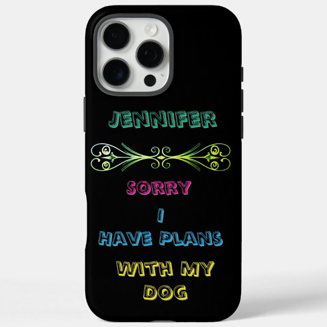 Coques Case-Mate iPhone Des plans amusants avec un chien bien-aimé (Verso)