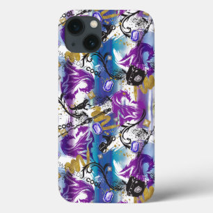 iPhone 13 Coque Descendants Mal Motif à deux têtes de dragon