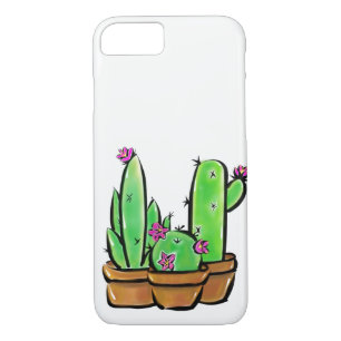 Coque Case-Mate Pour iPhone Désert à fleurs roses Cactus cactus cactus succule