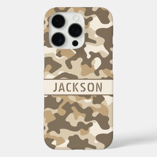 Coques Case-Mate iPhone Desert Camouflage Personalized (Verso)