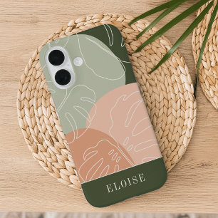 Coque Pour iPhone 16 Désert et forêt Boho Tropical Monstera Leaf