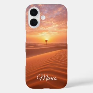 Coque Pour iPhone 16 Desert Serenity - Dunes d'or au Sunset Fine Art