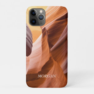 Case-Mate iPhone Case Desert Slot Canyon ou votre photo, White Name iPho