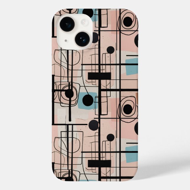 Coques Case-Mate iPhone Design abstrait moderne, lignes dynamiques Lancer  (Verso)