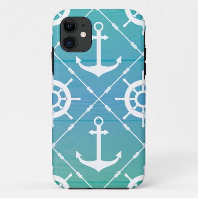 Coques Case-Mate iPhone Design bleu turquoise marine (Dos)