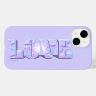 Coque Pour iPhone 14 Design d'amour moderne Coque-coque iphone mauve