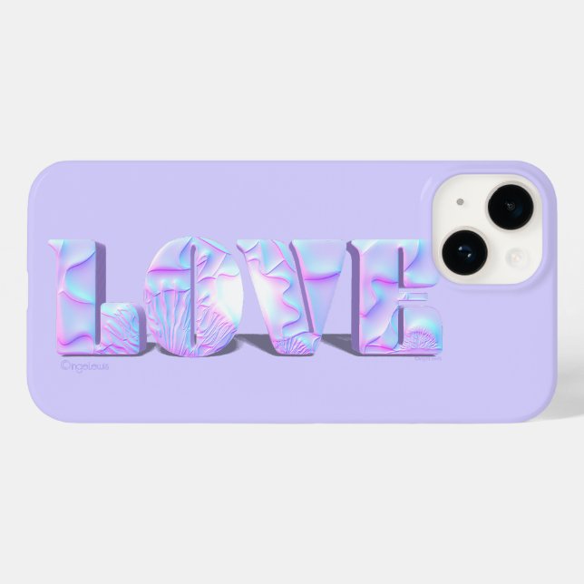 Coques Case-Mate iPhone Design d'amour moderne Coque-coque iphone mauve (Verso (horizontal))