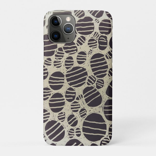 Coques Case-Mate iPhone Design d'art abstrait noir et blanc (Dos)