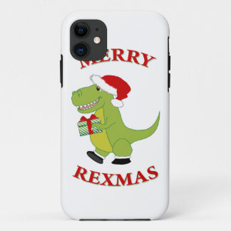 Coques Pour iPhone Design de dinosaure T-Res de Joyeux Rexmas