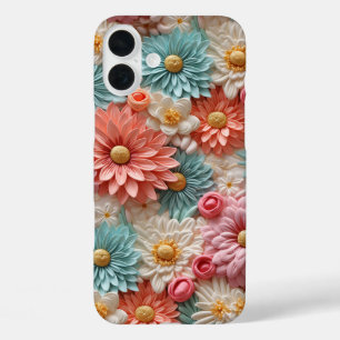 Coques iPhone 16 Plus Design de fleurs Pastel