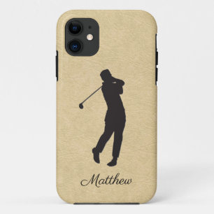 Case-Mate iPhone Case Design de golf en cuir personnel