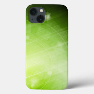 iPhone 13 Case Design de lumière verte dans un style high-tech