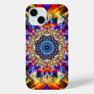 Coque Pour iPhone 15 Design de Neon Kaleidoscope