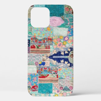 Case-Mate iPhone Case Design de tapisserie Aqua et Blue Quilt