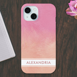 Coque Pour iPhone 15 Design Dreamy Abstrait Chic Cute Peach Blush Rose