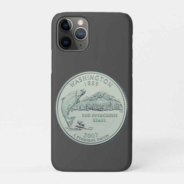 Coques Case-Mate iPhone Design du quartier d'État de Washington (Dos)