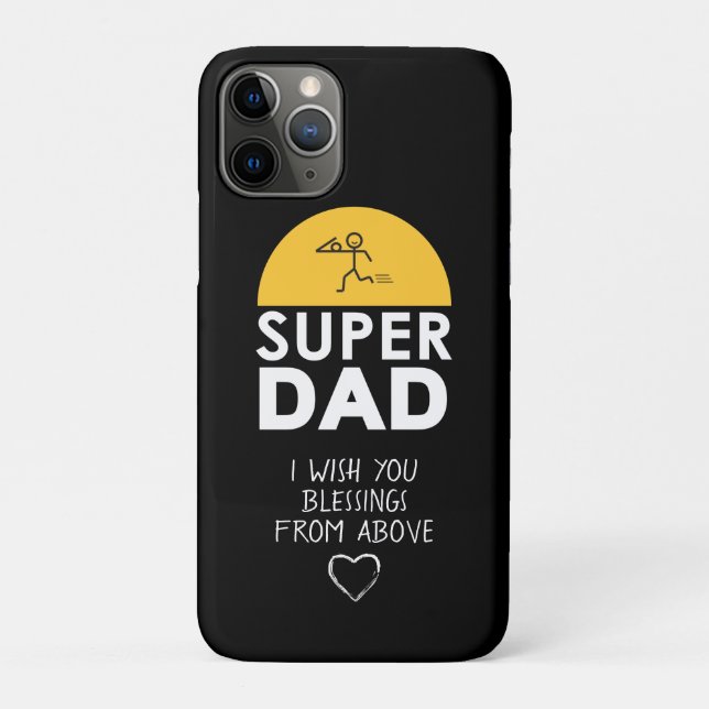 Coques Case-Mate iPhone Design élégant "SUPER DAD" Voeux personnalisés (Dos)