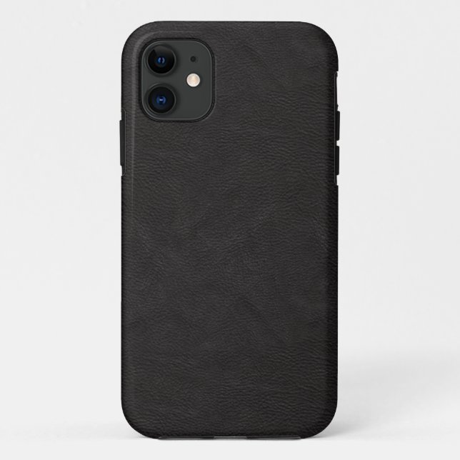 Coques Case-Mate iPhone Design en cuir noir (Dos)
