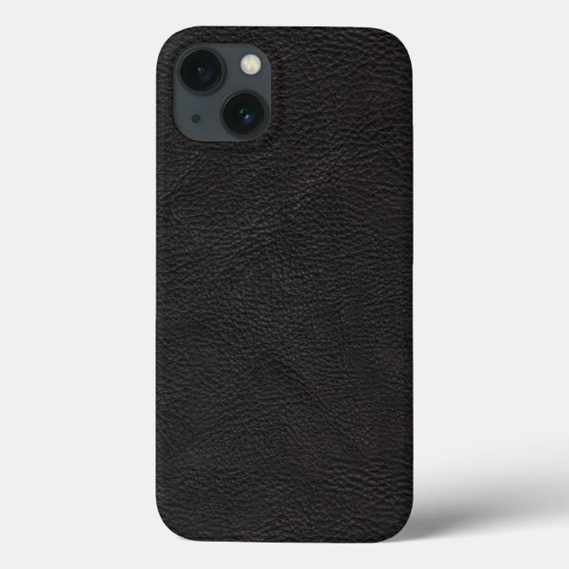 Coques Case-Mate iPhone Design en cuir noir texturé (Verso)