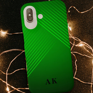 Coque Pour iPhone 16 Design et tendance moderne Monogramme vert initial