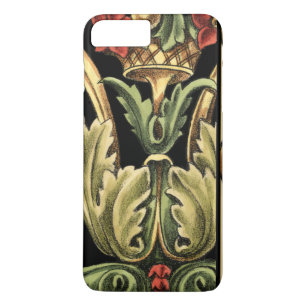 Coque iPhone 8 Plus/7 Plus Design floral ornemental aux frontières noires