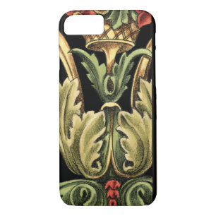 Coque iPhone 8/7 Design floral ornemental aux frontières noires