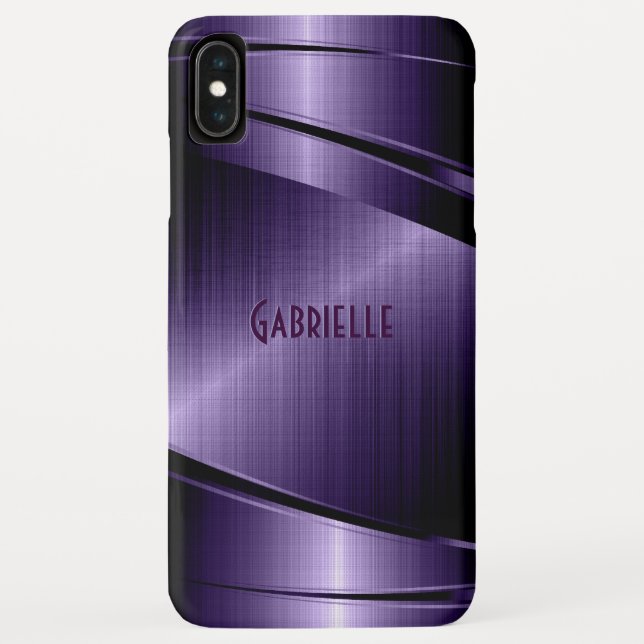 Coques Case-Mate iPhone Design géométrique moderne violet brillant (Dos)