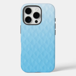 iPhone 16 Pro Case Design géométrique Ombre Sky Blue élégant